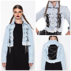Denim chain jacket
